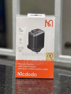 McDodo 40W 2 Ports Fast Charger With Built in Retractable Cable