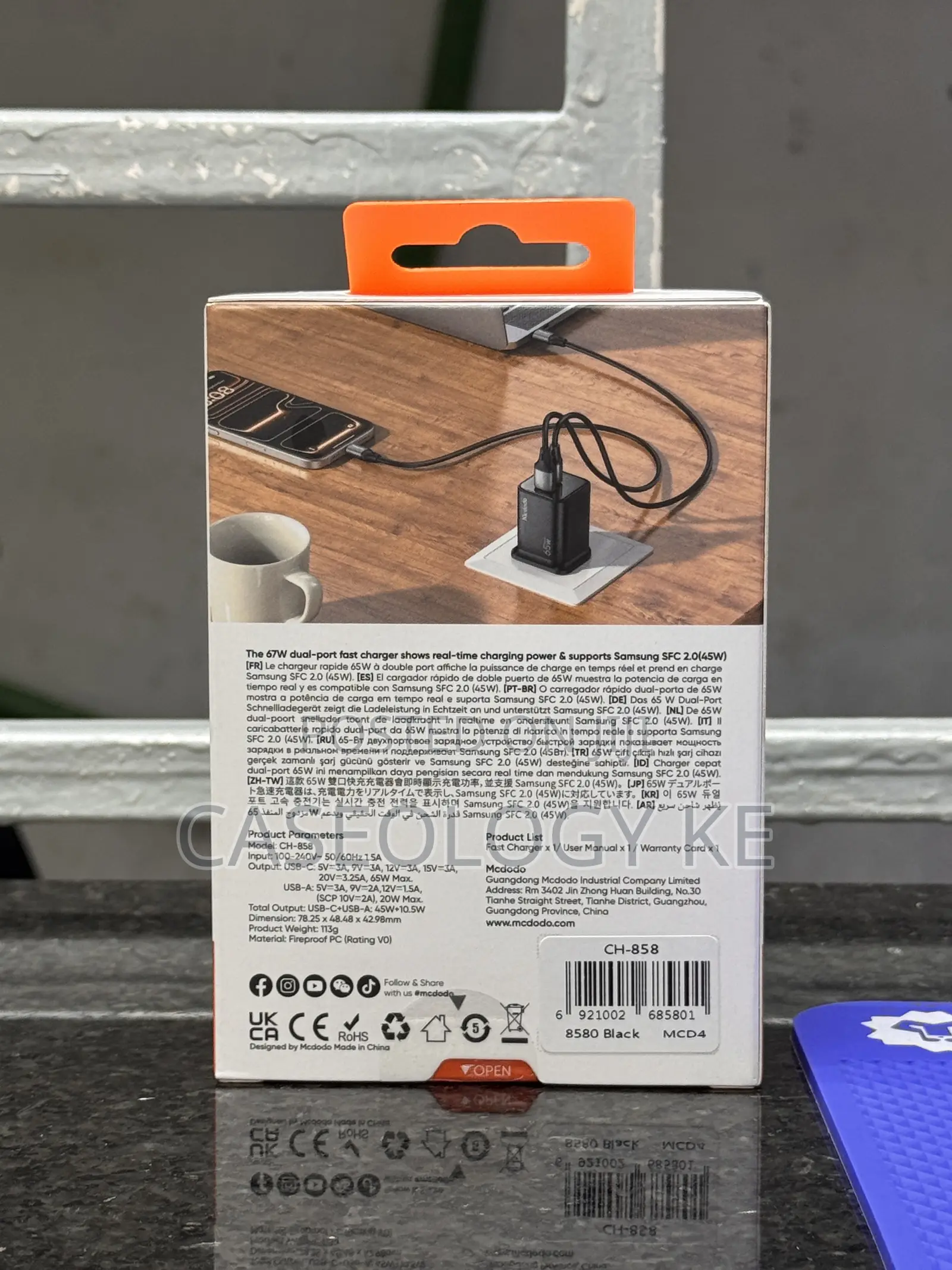McDodo 65W 2-Port Fast Charger With Led Display