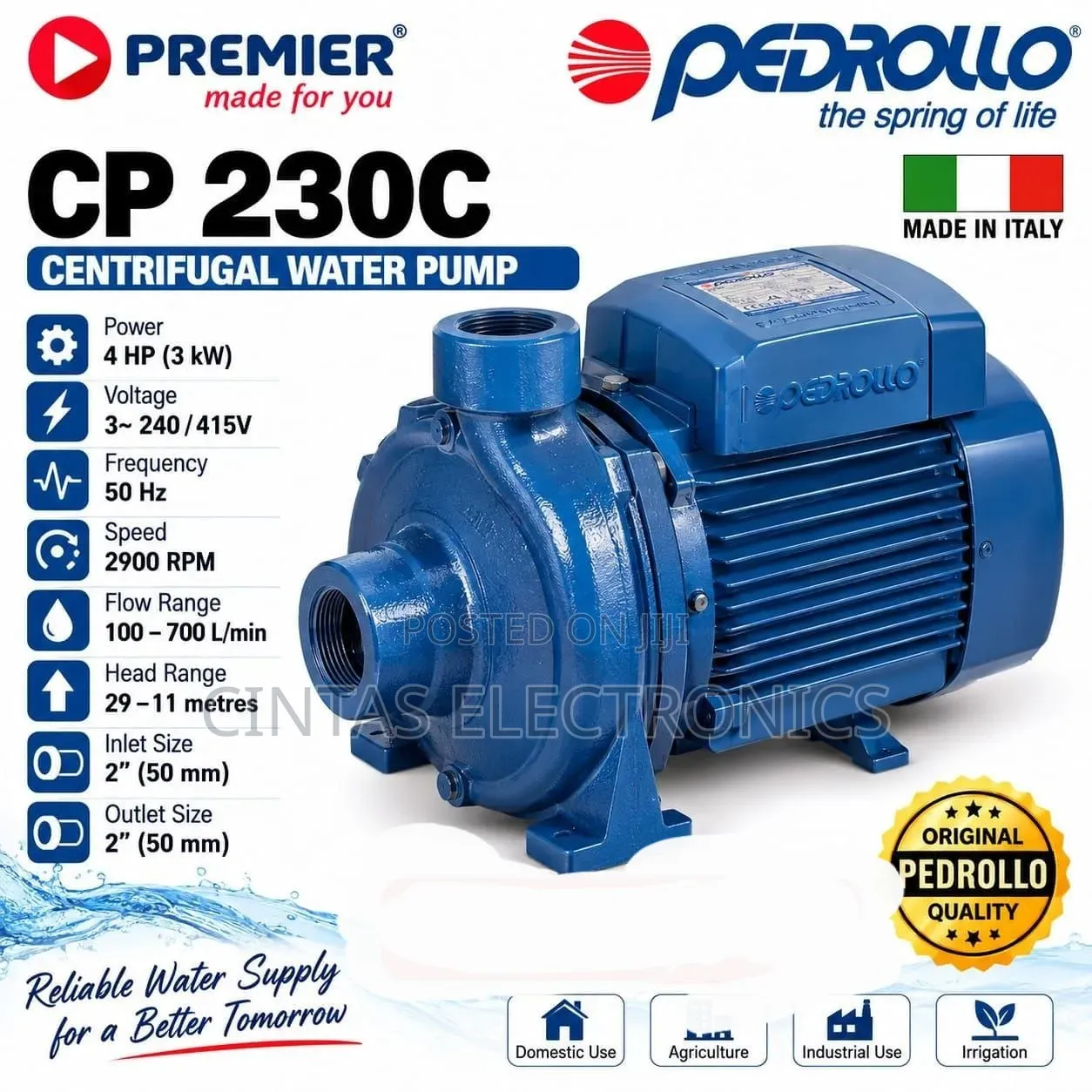 CP 230c Pedrollo Pump 4HP
