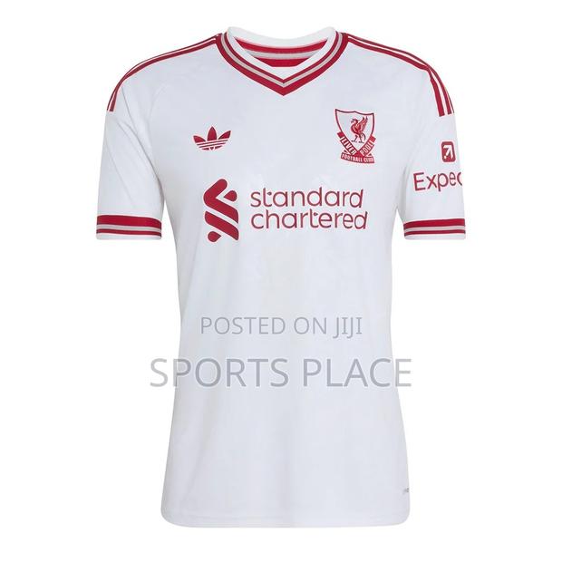 White Liverpool FC 26/27 Away Adidas Jersey