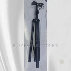 Universal Adjustable Folding Tripod Stand – Black (Camera/Light/Projec