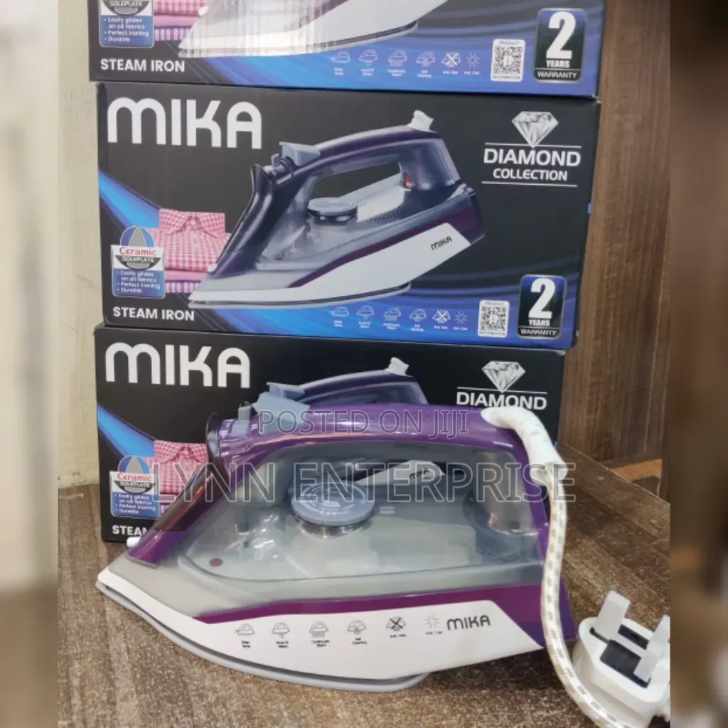 Mika Steam Iron, Ceramic Soleplate 2400W