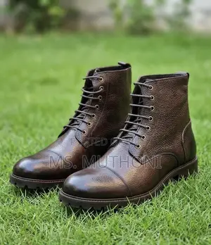 Genuine Leather High Cut Boots Size 39-45