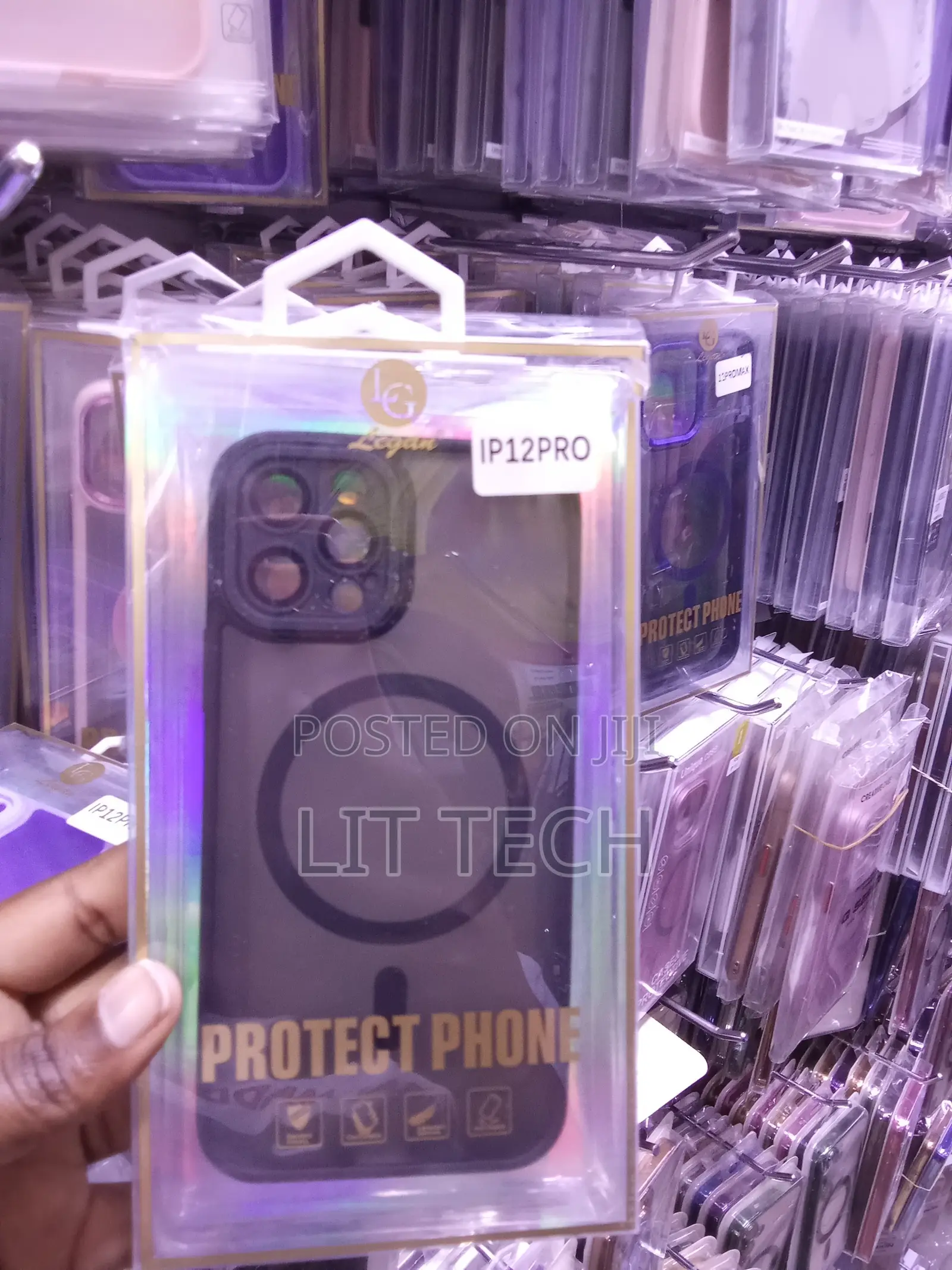Black/Dark Grey Legan MagSafe Case Explicitly Designed for IP12PRO