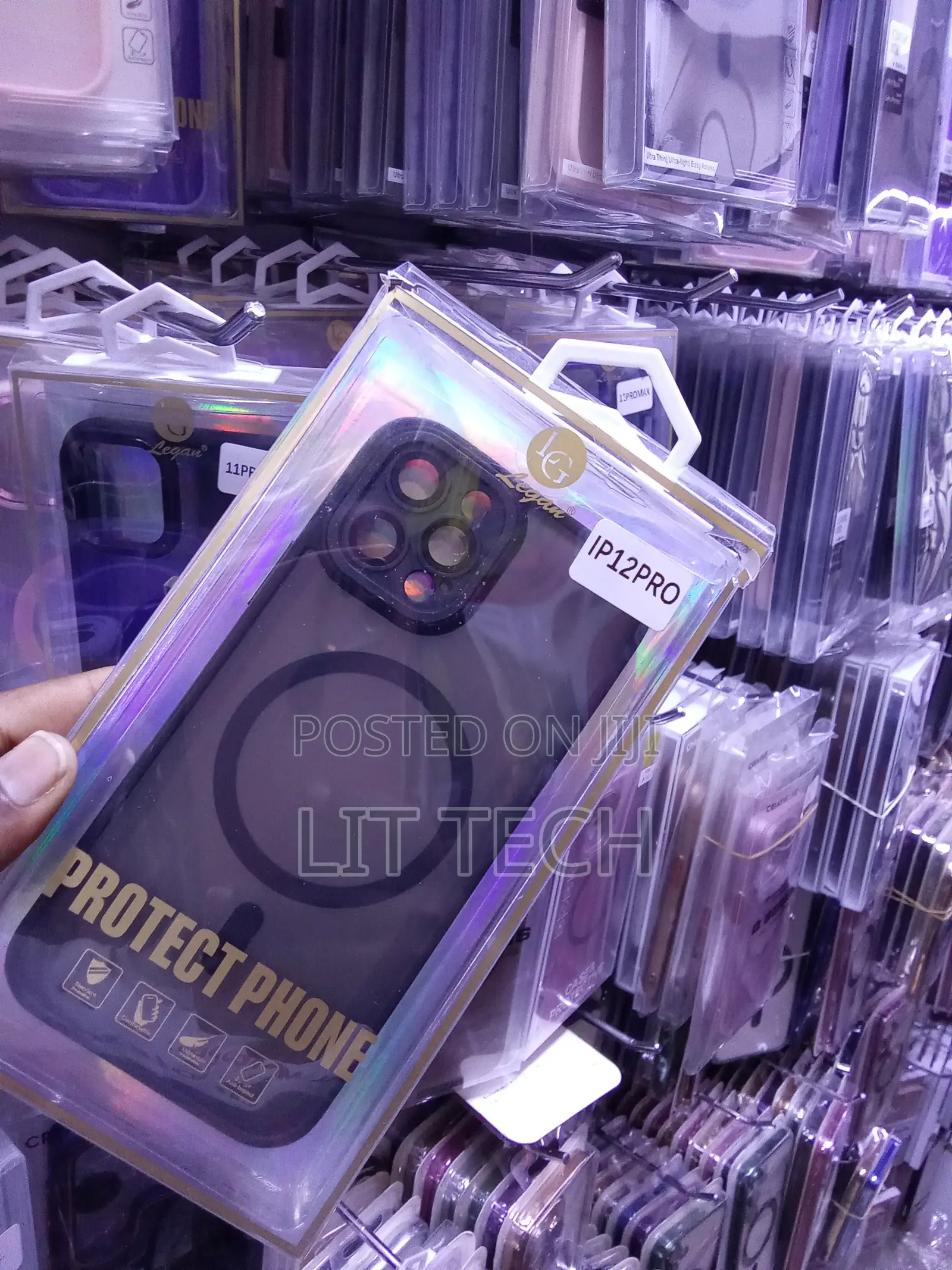 Black/Dark Grey Legan MagSafe Case Explicitly Designed for IP12PRO