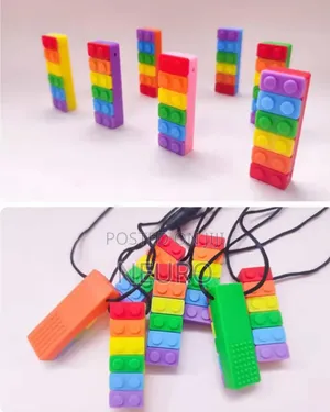 Rainbow Brick Sensory Chew Necklace - For Autism / ADHD / Sensory Kids
