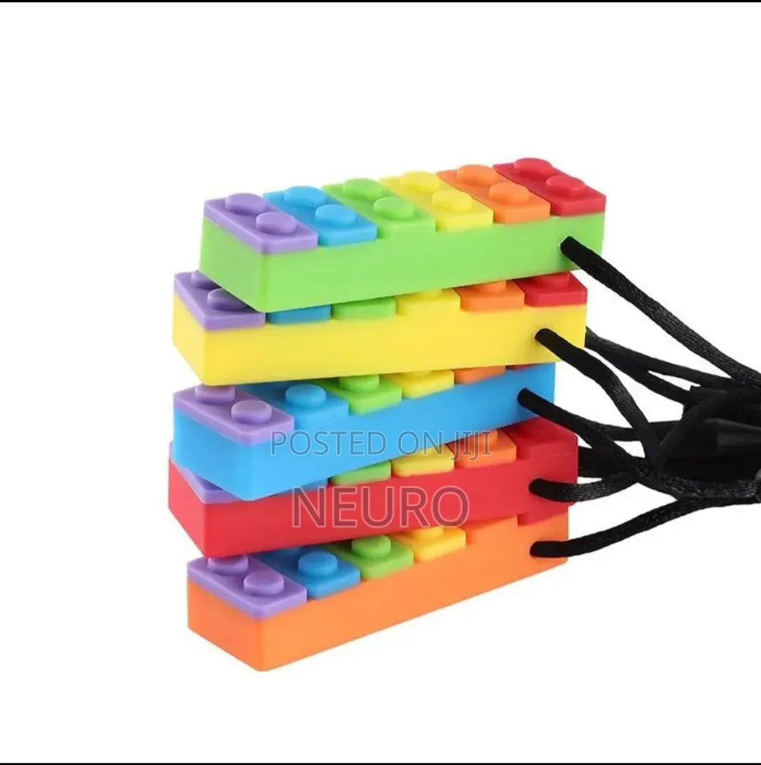 Rainbow Brick Sensory Chew Necklace - For Autism / ADHD / Sensory Kids