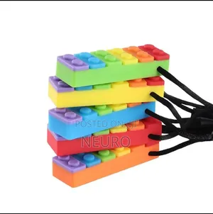 Rainbow Brick Sensory Chew Necklace - For Autism / ADHD / Sensory Kids