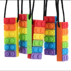 Rainbow Brick Sensory Chew Necklace - For Autism / ADHD / Sensory Kids