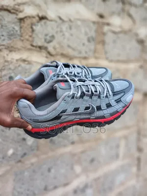 Grey and Black Nike P-6000 Sneaker