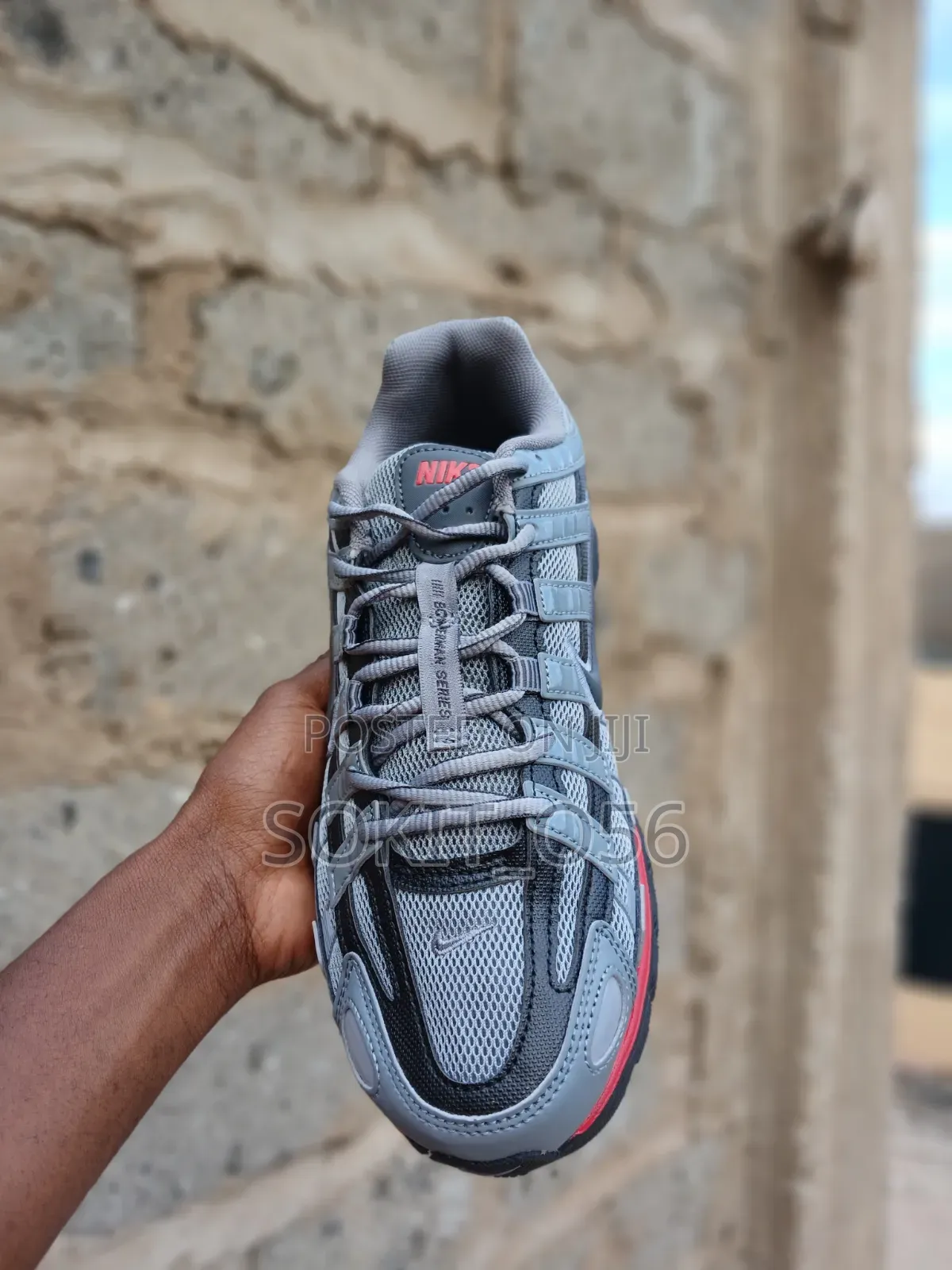 Grey and Black Nike P-6000 Sneaker