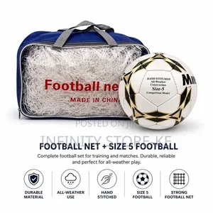 A Pair of Football Net Plus Mikasa Soccer Ball Combo
