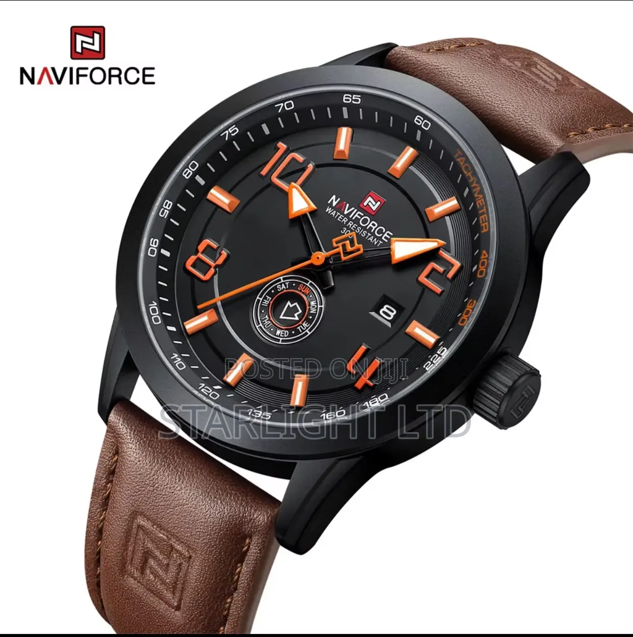 NAVIFORCE NF9229 Stealth Black Vibrant OrangeRugged Elegance