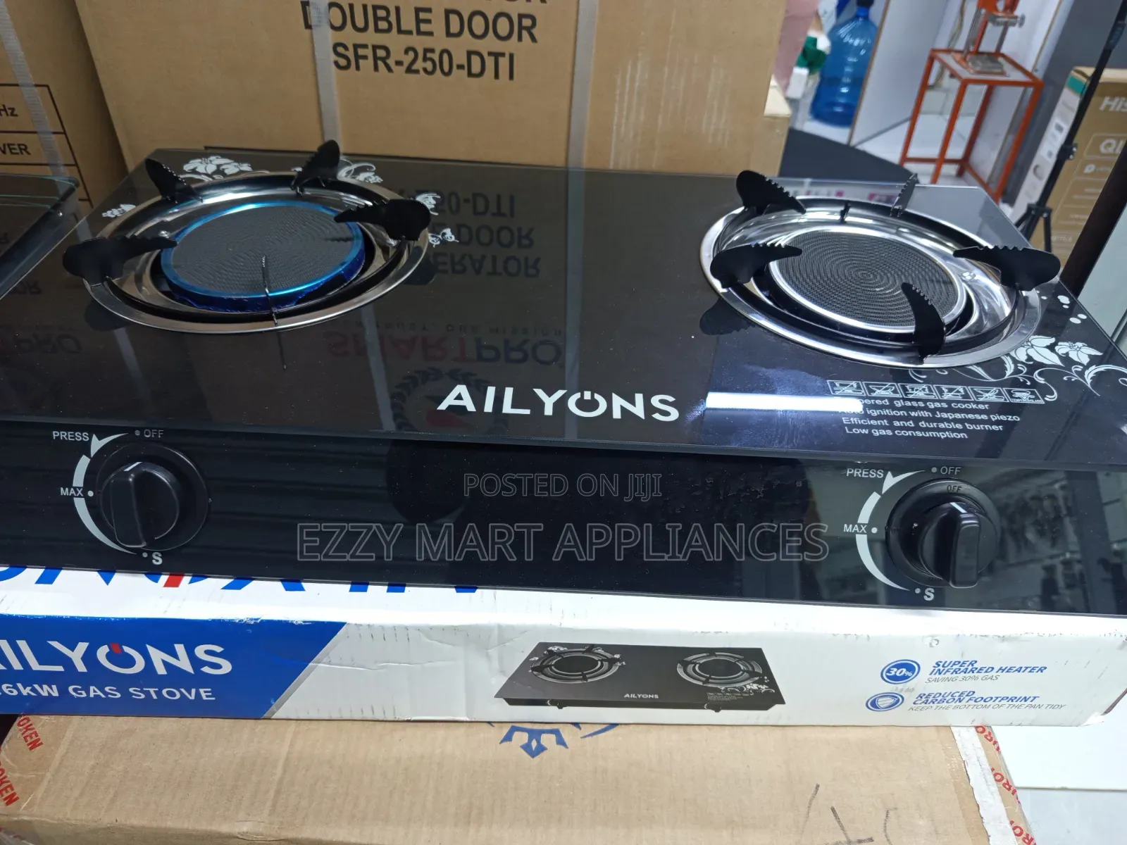 Ailyons Infrared 2 Burner Gas Cookers