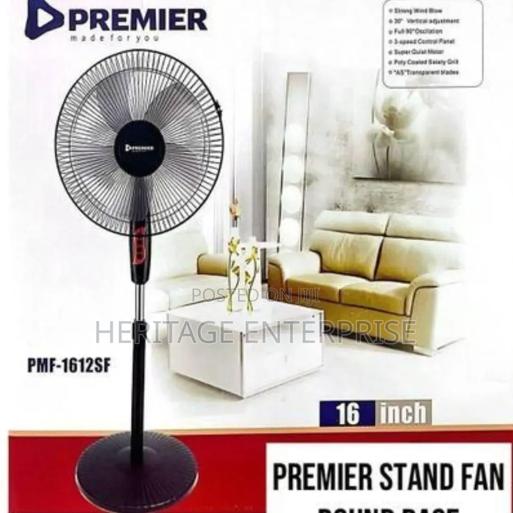 Premier Heavy Duty Standing Fan 16 Inch