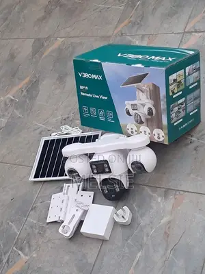 V380 Pro 4G Solar 4-Lens PTZ CCTV Camera – 360° Smart Security