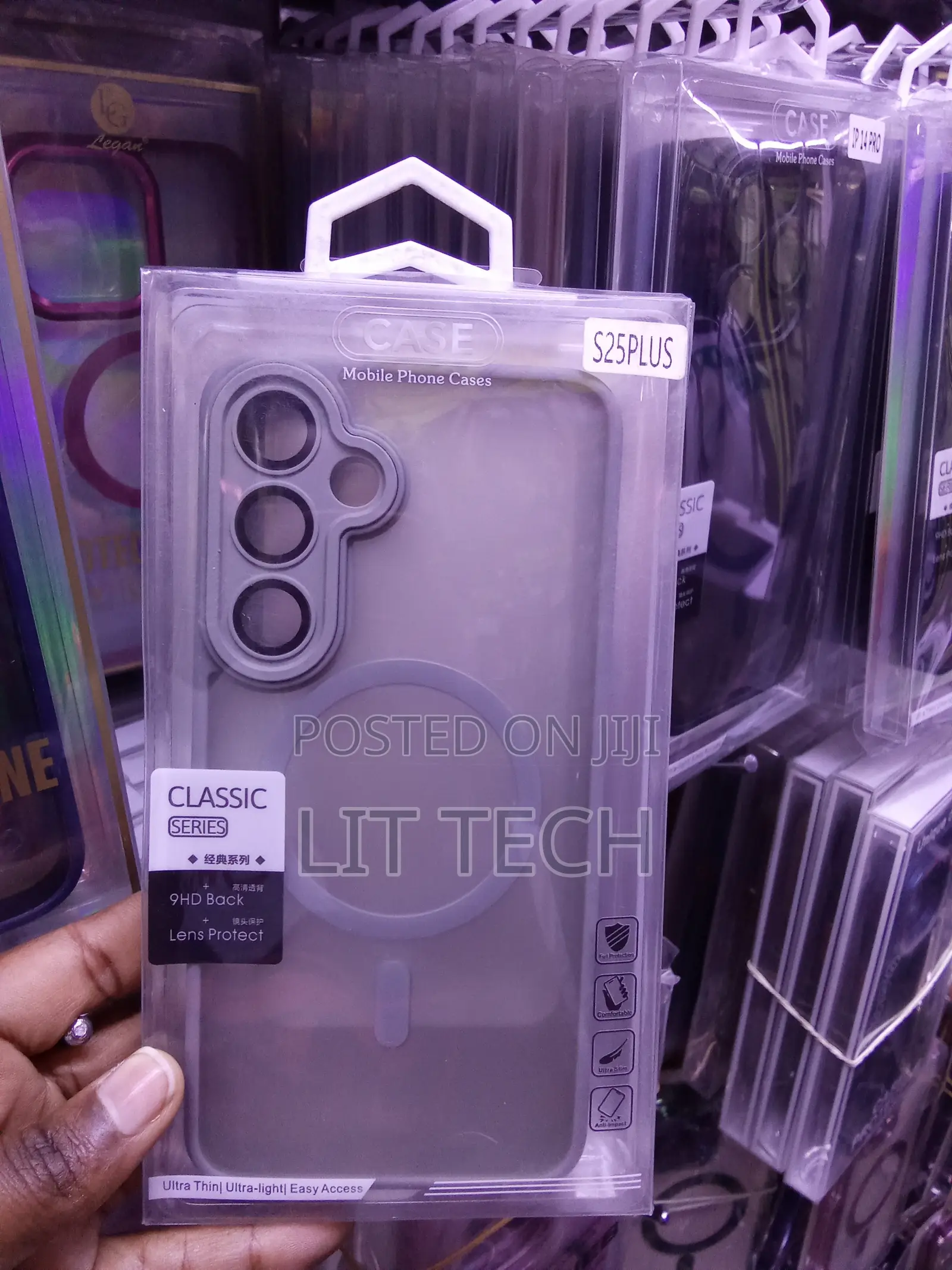 Grey Classic MagSafe Transluscent Case for Samsung Galaxy S25 Plus