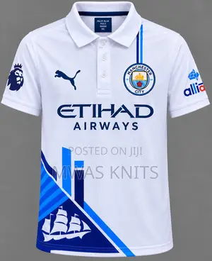 White Man City Polo Jersey – Premium Quality Football Shirt
