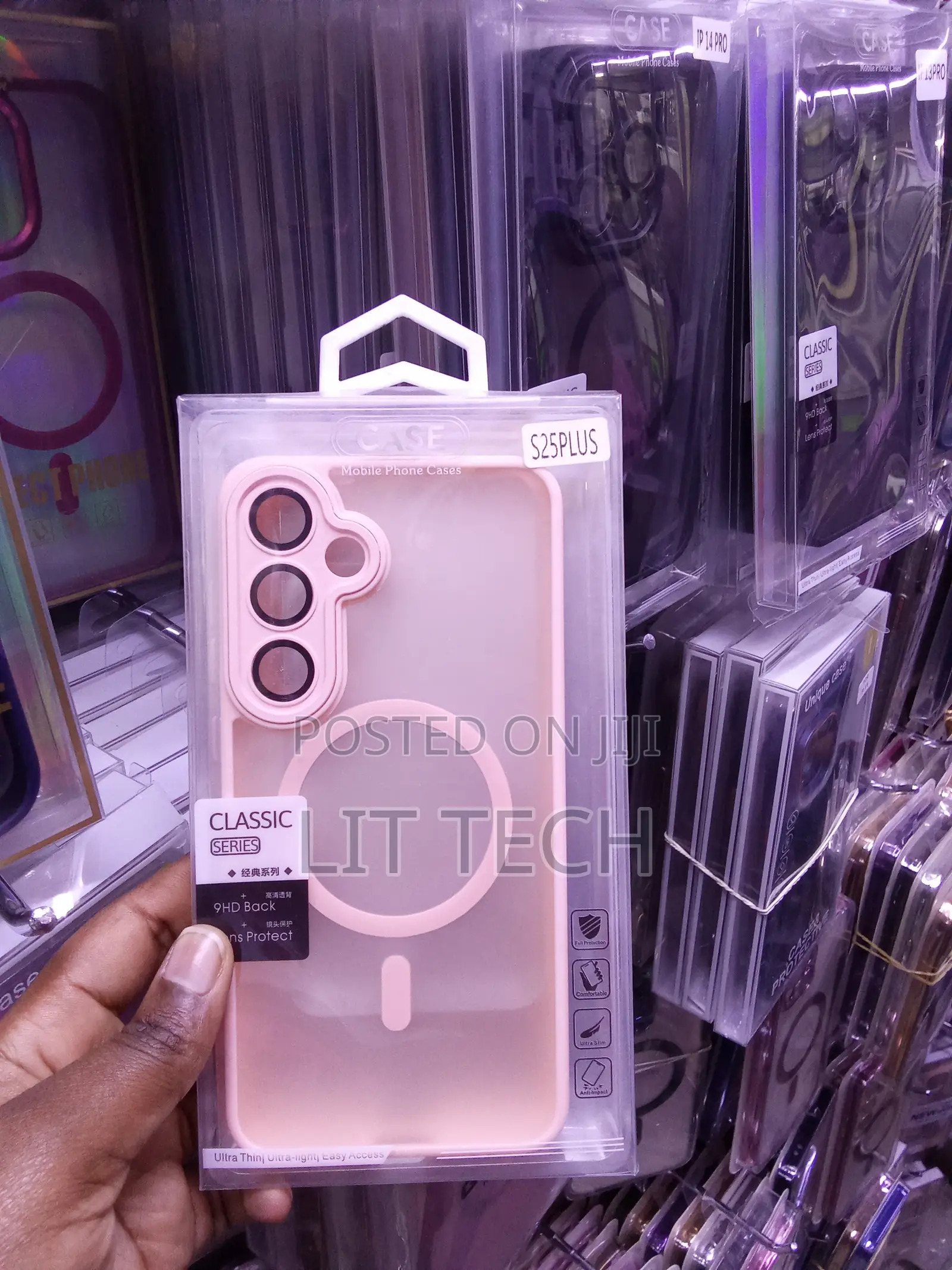 Pink Classic MagSafe Transluscent Case for Samsung Galaxy S25 Plus