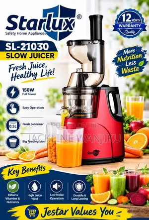 Starlux SL-21030 Slow Juicer Is a 150W Low-Speed Juicing Machine