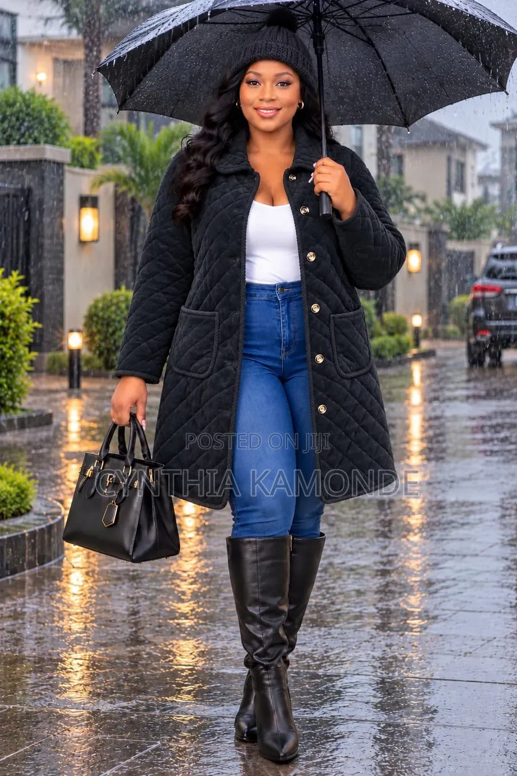 Velvet and Puffy Trenchcoat