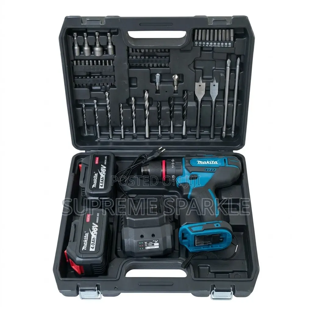 Makita Cordless Drill 96V Screwdriver Set Dual 4.0Ah Battery Kit