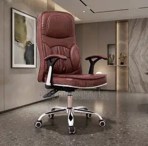 Office Chairs; Recliner Brown Leather Modern Chairs