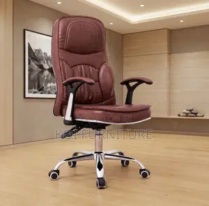 Office Chairs; Recliner Brown Leather Modern Chairs