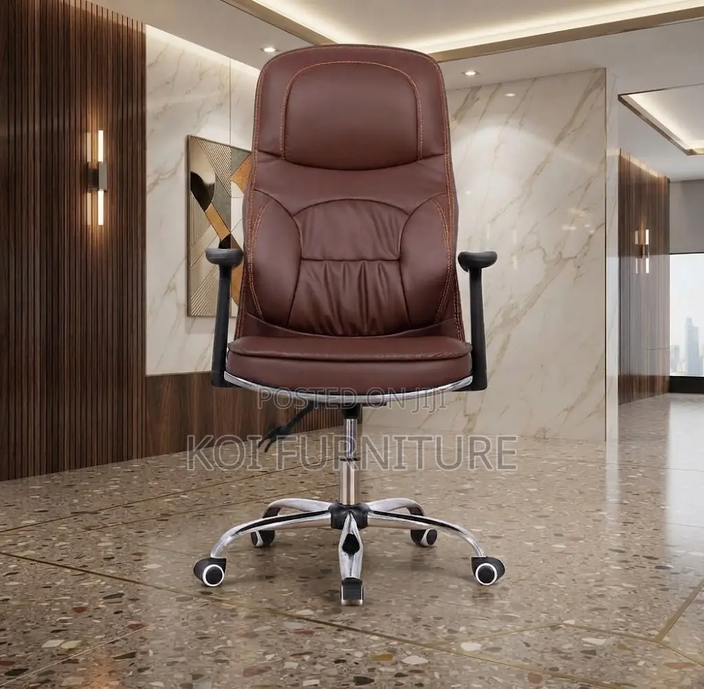 Office Chairs; Recliner Brown Leather Modern Chairs