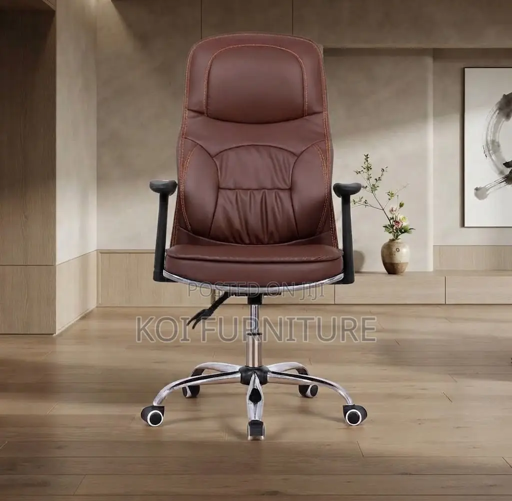 Office Chairs; Recliner Brown Leather Modern Chairs