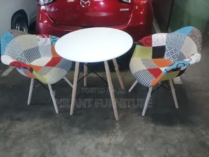 Modern 2-Seater Patchwork Café Dining Set / Two-Seater Bistro Set