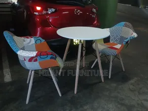 Modern 2-Seater Patchwork Café Dining Set / Two-Seater Bistro Set
