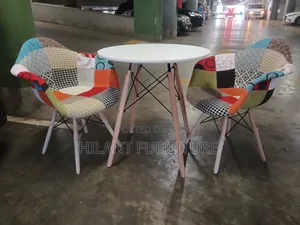 Modern 2-Seater Patchwork Café Dining Set / Two-Seater Bistro Set