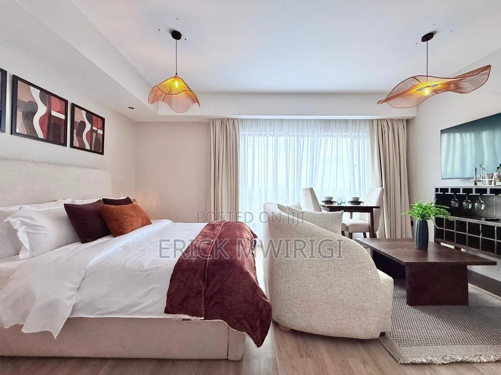 Furnished Studio Apartment in Milimani for rent