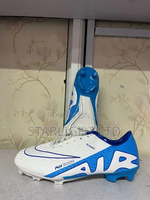 White Blue Nike Air Football Boots 37-45