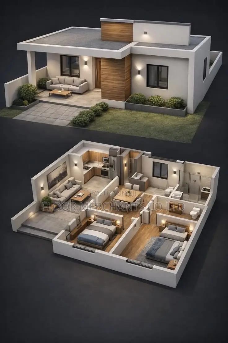 Sleek Roofless Bungalow Design