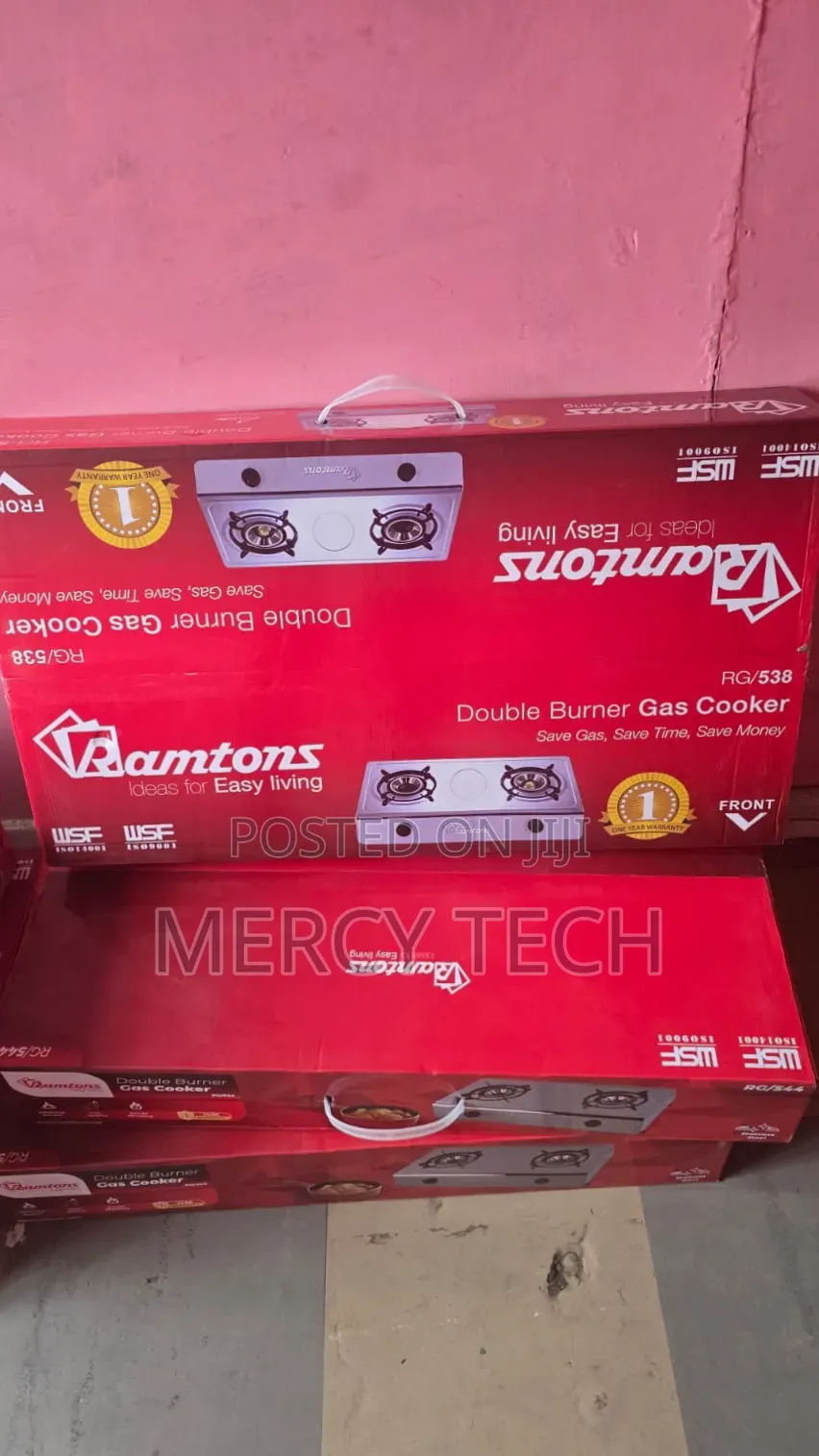 Ramtons RG/538 Double Burner Gas Cooker
