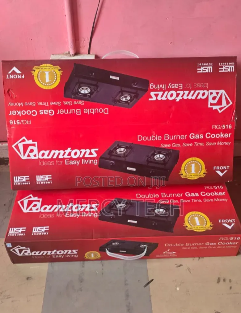 Ramtons RG/516 2-Burner Gas Cooker (Black)