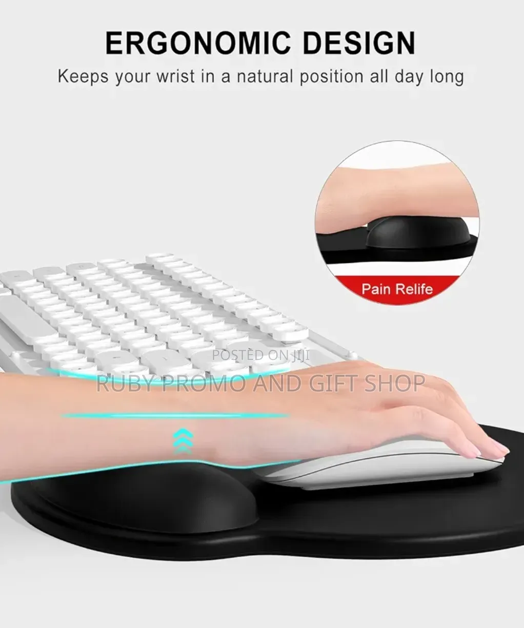 Silicone Mouse Pad With Wrist Rest Support