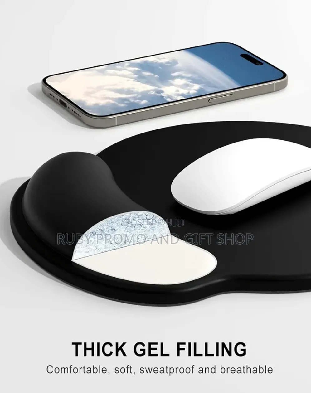 Silicone Mouse Pad With Wrist Rest Support