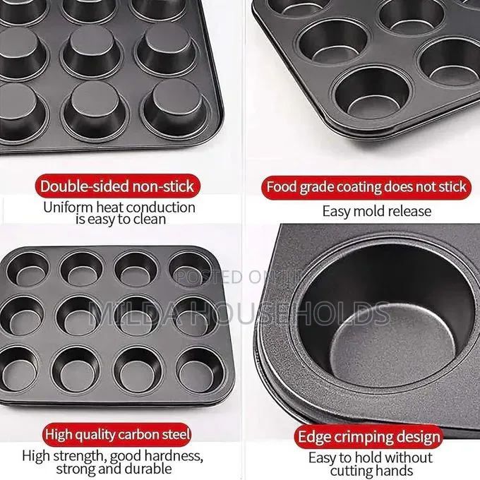 12 Hole Cupcakes Baking Tin Cup Cake Mould