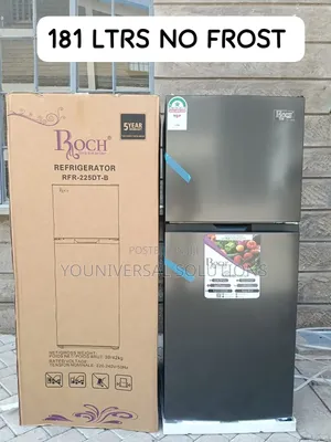 181 Litres Roch RFR-225-dt-b Double Door NO FROST Refrigerator