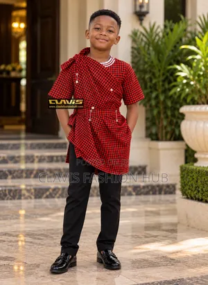 Maasai Boys Shirt and Shuka. Available