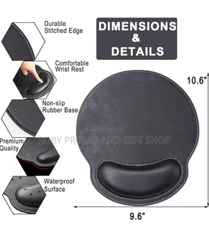 Mouse Pad Leather With Wrist Rest Support