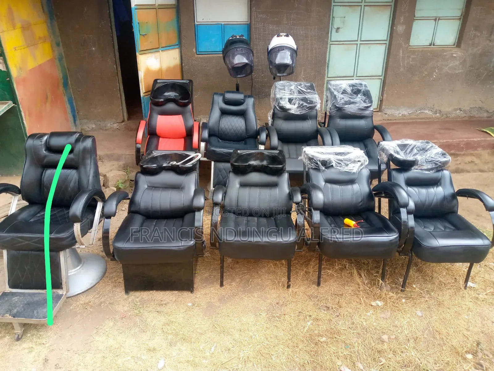 Frank Salon Sink and Barber Chairs