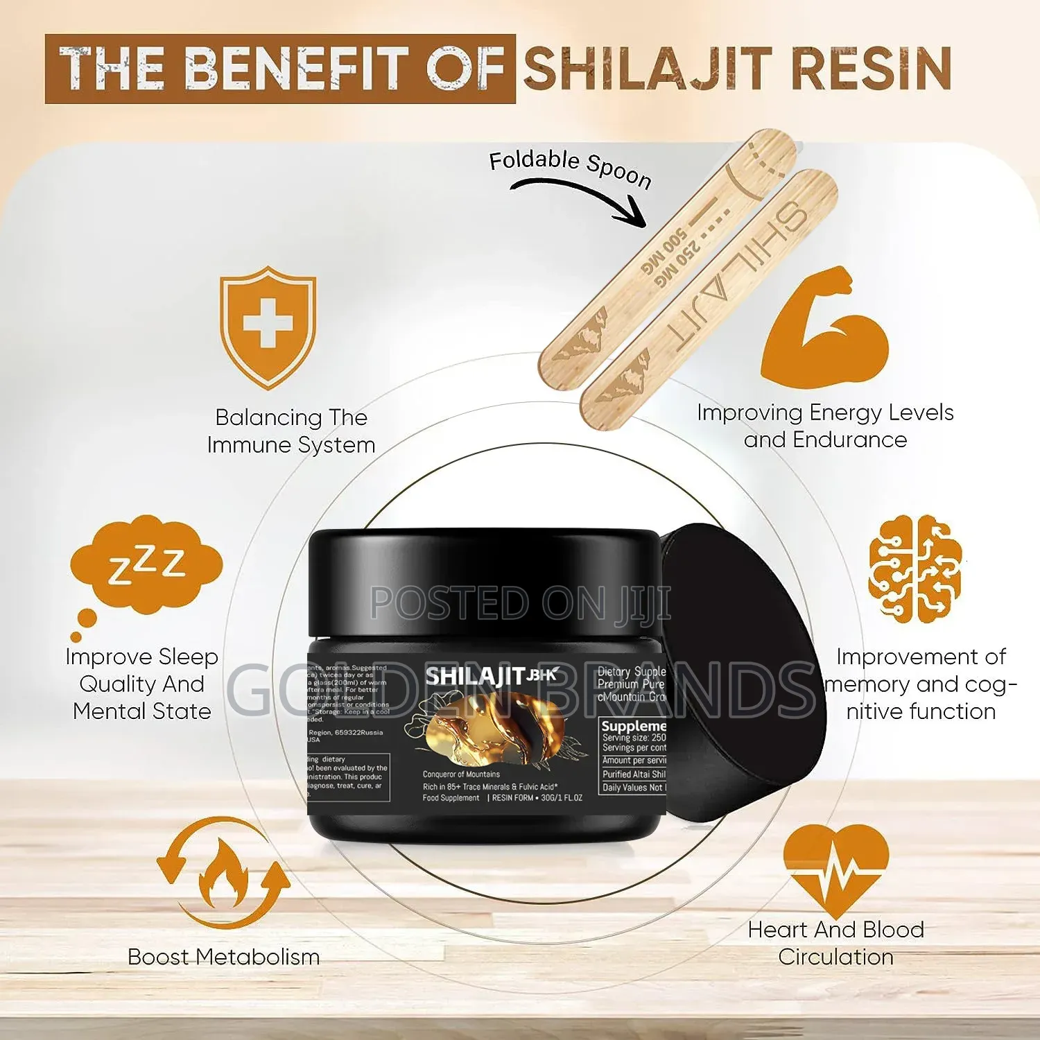 Organic 1000mg Pure Shilajit Resin- 85+ Minerals Fulvic Boost