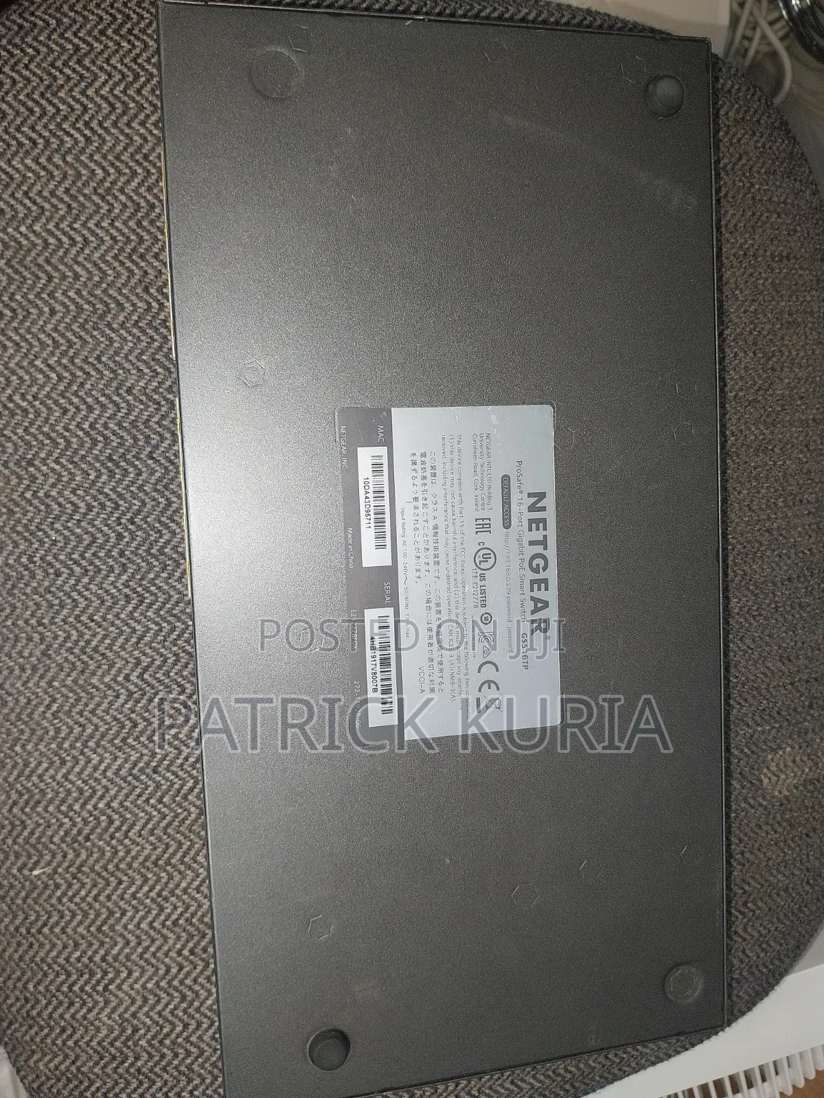 NetGear Prosafe 16-Port Gigabit PoE Smart Switch GS516TP