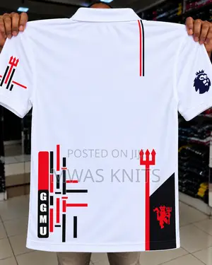 Manchester United Premier League White Polo Jersey Unisex Shirt