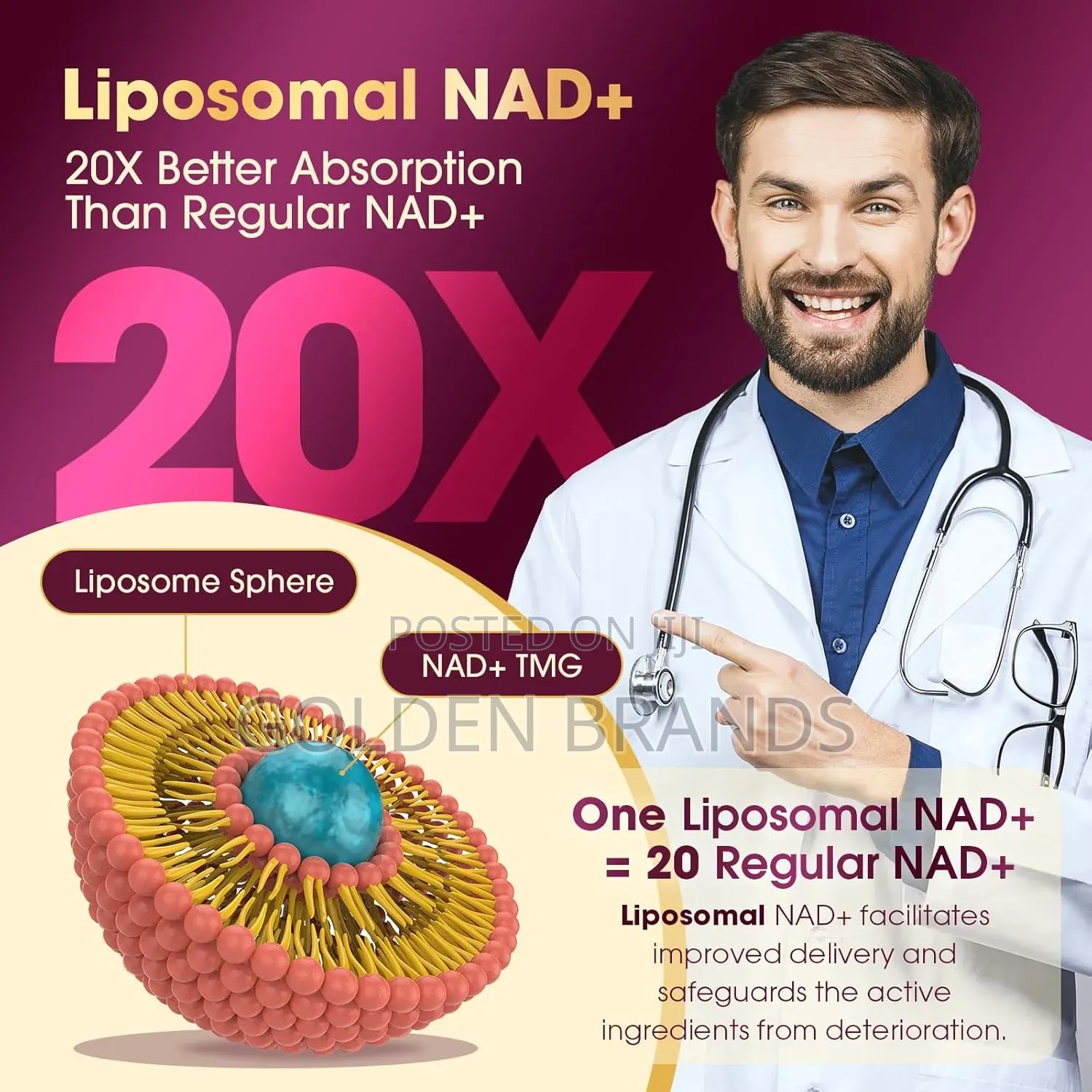 NAD+ Liposomal With Resveratrol- Energy, Focus Healthy Aging Support