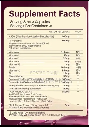 NAD+ Liposomal With Resveratrol- Energy, Focus Healthy Aging Support